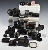 Two Canon digital SLR cameras comprising 300D with 18-55mm 1:3.5-5.6 and 5D with 28mm 1:2.8 lens,