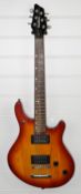 Washburn BT-2 'Maverick Series' electric guitar, serial number I7084582, with case and stand