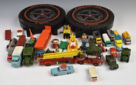 A collection of Corgi, Matchbox, Dinky and similar diecast model vehicles including Beatles Yellow