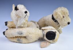Three animal Teddy bears comprising Chad Valley West Highland Terrier, a Lamb and a terrier by