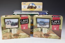 Seven Corgi diecast model lorries and commercial vehicle sets comprising Café Connection Richard