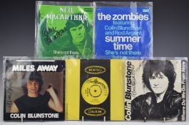 Colin Blunstone / Neil Macarthur / The Zombies - 27 singles including 9 signed by Colin Blunstone