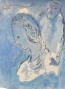 Marc Chagall (1887-1985) signed limited edition (25/30) lithograph figures with further figure