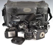 Mamiya RB67 Professional S medium format camera outfit with 50mm 1:4.5, 90mm 1:3.8 and 127mm 3.8