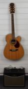Freshman Apollo 1 OC solid top electro-acoustic guitar, serial number AAAF38724, with case and