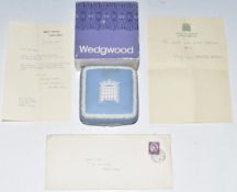 Two signed Harold Wilson letters on House of Commons notepaper, one relating to a Wedgwood