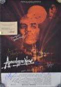 Autographed Apocalypse Now film or movie poster, signed by Francis Ford, Coppola, Martin Sheen,