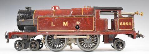 Hornby 0 gauge clockwork LMS 4-4-2 tank locomotive 6954.