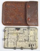 Posograph photographic exposure calculator, in original James A Sinclair London SW1 leather case,