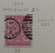 A used and new Malta stamp collection in two albums and a folder