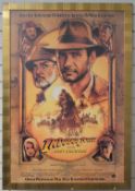 Autographed Indiana Jones and the Last Crusade film or movie poster, signed by Stephen Spielberg,