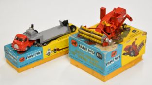 Two Corgi Major Toys diecast model vehicles Carrimore Detachable Axle Machinery Carrier with red cab