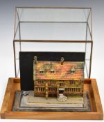 Scratch built model of 'The Corner Cupboard', Winchcombe, Gloucestershire with label verso 'modelled