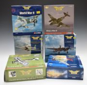 Six Corgi The Aviation Archive 1:72 scale diecast model aircraft to include P51D Mustang 'Bunnie'