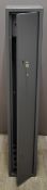 Metal gun safe or cabinet with internal ammunition section, keys and fitting kit, 25.5 x 27 x 148cm