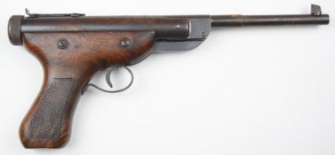 Diana Model 5 .177 air pistol with chequered wooden grips and adjustable sights, NVSN.
