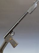 T J Harrington & Son M1920 .177 pump-action air rifle with pistol grip and skeleton stock, NVSN.