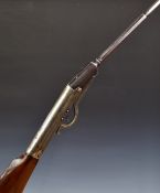 Friedrich Langenhan Gem .25 air rifle with adjustable trigger and part octagonal barrel stamped '