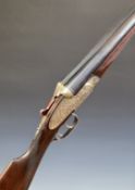 Lightwood 12 bore sidelock side by side ejector shotgun with named and engraved hand-detachable