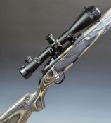 Steyr Mannlicher .308 WIN bolt-action rifle with semi-pistol grip, raised cheek piece, show wood