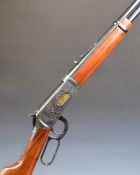 De-activated Winchester Model 94 .30-30 underlever-action rifle with engraved locks, adjustable
