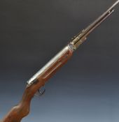 Haenel V Junior DRGM .177 under-lever air rifle with semi-pistol grip, name plaque inset to the