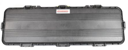 Plano Gun Guard shotgun or rifle flight carry case with pressure control valve, 115x39x14cm.