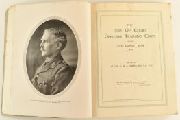 WW1 interest reference book 'The Inns of Court OTC During The Great War' edited by LT Colonel FHL