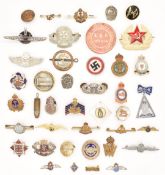Approximately forty Military / Civil Defence lapel / pin badges including Home Guard Proficiency