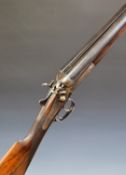 H & TC Godfrey of Saffron Walden 12 bore side by side hammer action shotgun with named and