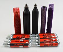 Thirteen PCP and CO2 air rifle canisters including Umarex 88g capsules, Weihrauch etc. We are not