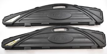 Two Flambeau Oversized Gun Case shotgun or rifle carry cases, each 134x32x9cm.