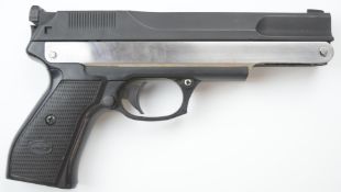Gamo PR15 Mk. II .177 air pistol with named and chequered composite grips and adjustable sights,