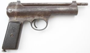 Frank Clarke of Birmingham The Titan plunge-cocking .177 air pistol with monogrammed and chequered
