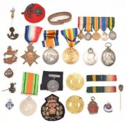 British Army WW1 King's Liverpool Regiment medal group of five comprising 1914/1915 Star, War Medal,