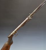 Haenel IV E .177 under-lever air rifle with chequered semi-pistol grip and adjustable sights and