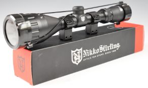 Nikko Stirling Mount Master AO 3-9x50 half mil dot air rifle or similar scope, in original box