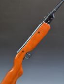 Diana Series 70 Model 74 .177 air rifle with inset maker's plaque and adjustable sights, NVSN.