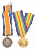Royal Marines Light Infantry WW1 medal pair, War Medal and Victory Medal named to PO 2568 Pte G N