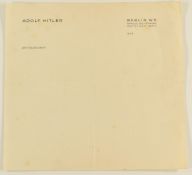 Unused letterhead paper for Adolf Hitler, Berlin W8, Kanzlei des Führers, DER NSDAP, AMT 1