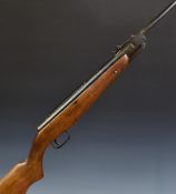 Webley Falcon .22 air rifle with adjustable sights, scope rail, semi-pistol grip and Webley plaque
