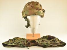 Ministry of Defence combat assault Mk7 helmet, with two additional covers