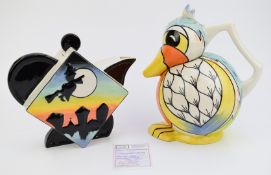 Two Lorna Bailey teapots comprising Witches Flight limited edition 15/50 with certificate and a