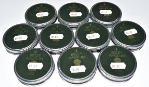 Ten sealed tins of 200 Bisley Magnum .22 air rifle pellets.