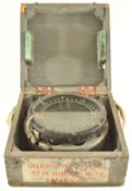 Military compass Type P10 number 7997T, in fitted case with broad arrow mark to cartouche, case