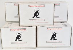 Sixteen boxes of 100 Tartian Marks Target Innovations chalk target discs for the hunter trainer Mk.