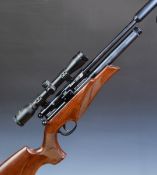 BSA Ultra SE .177 PCP air rifle with shaped and chequered semi-pistol grip and forend, raised