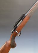 Sako A II .22-250 bolt-action rifle with chequered semi-pistol grip and forend, raised cheek-