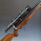 Air Arms S410 Xtra .22 PCP FAC air rifle with chequered semi-pistol grip and forend, raised cheek
