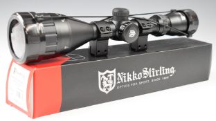 Nikko Stirling Mount Master AO 3-9x50 half mil dot air rifle or similar scope, in original box